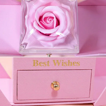 Eternal Rose Jewelry Gift Box with Drawer