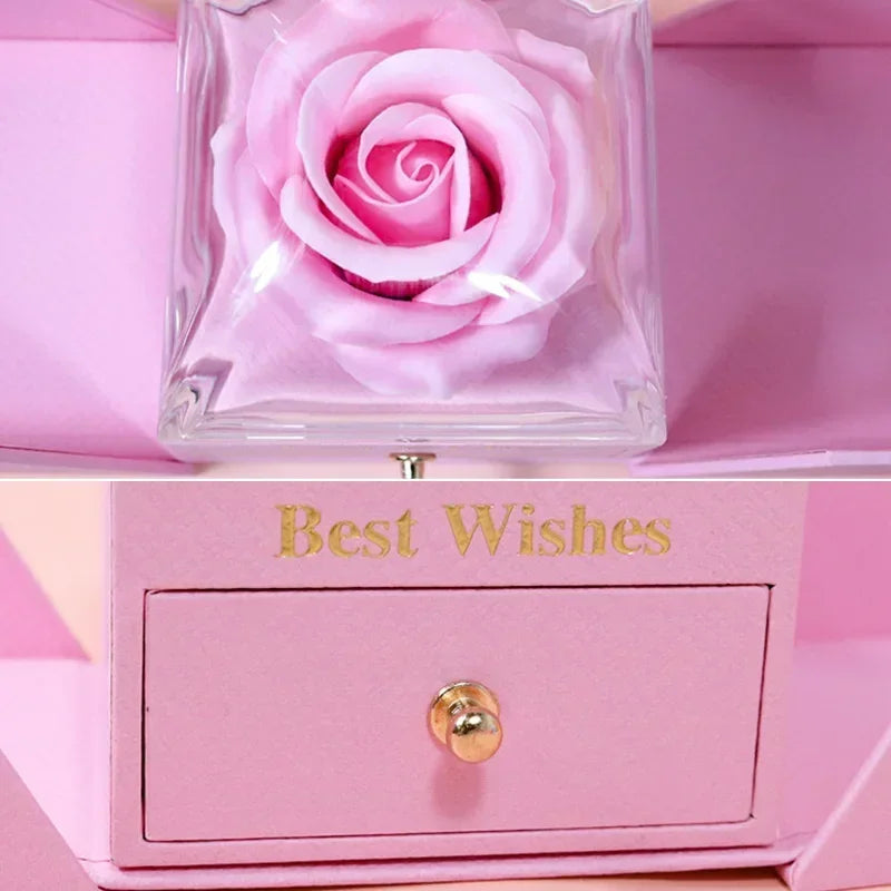 Eternal Rose Jewelry Gift Box with Drawer