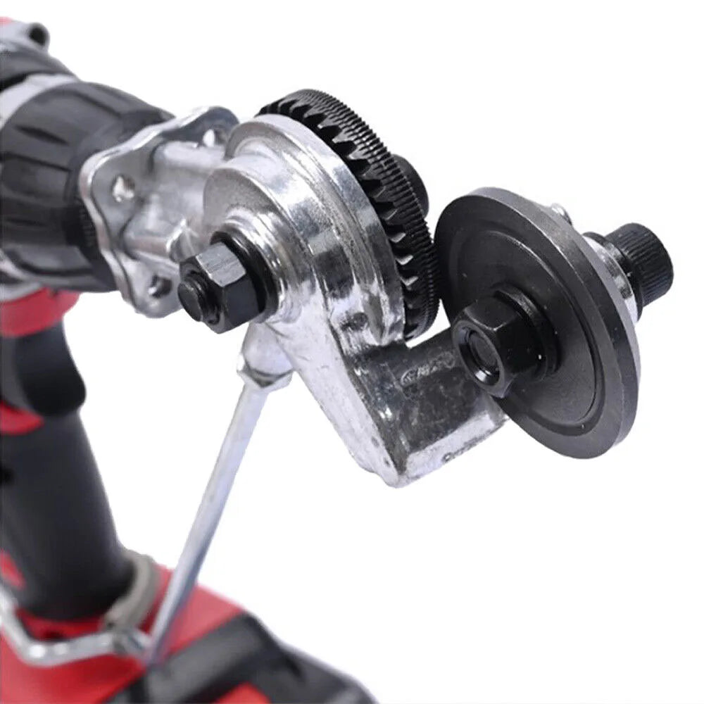 Drill-Powered Sheet Metal Cutter Head (Burr-Free Disc Shear)