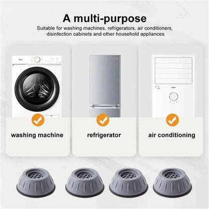 4-Pack Anti-Vibration Pads for Washing Machines & Furniture