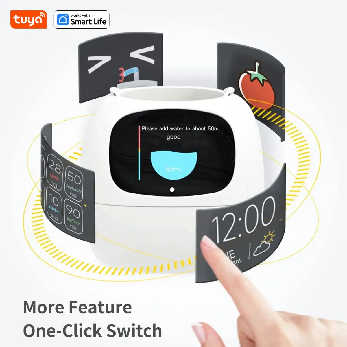 Tuya Ivy Smart Planter with Interactive AI & Customizable Display