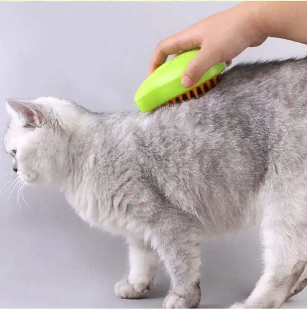 Electric Cat Steam Brush with Gentle Massage Function