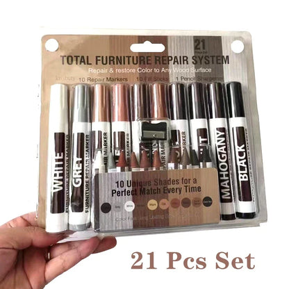 Furniture Repair Marker & Wax Stick Set – Easily Fix Scratches & Scuffs
