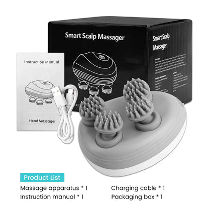 Electric Scalp Massager with 4 Kneading Heads