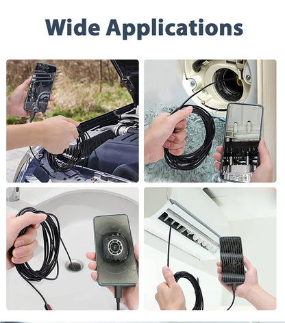 2MP Dual/Single Lens WiFi Endoscope Camera - Waterproof Borescope for Android & iPhone