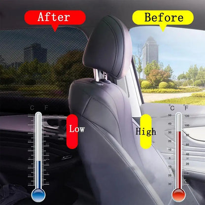 Universal Car Window Sunshade Mesh Curtains – UV Protection & Privacy