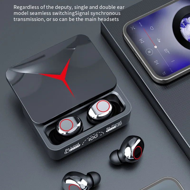 M90 Wireless Bluetooth 5.1 Earbuds with Touch Control & HiFi Sound