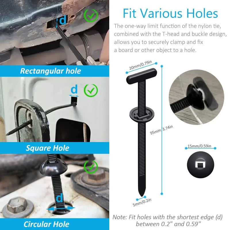 Universal Automotive Fastening Clips – Self-Locking Nylon Repair Clips