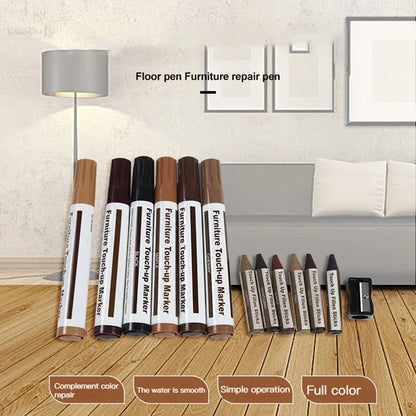 Furniture Repair Marker & Wax Stick Set – Easily Fix Scratches & Scuffs