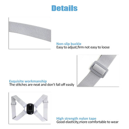 Smart Posture Corrector with Vibration Reminder – Adjustable Back Support for Adults & Kids