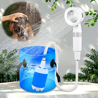 Portable Rechargeable Camping Shower Pump – Digital Display 6000mAh Outdoor Shower System