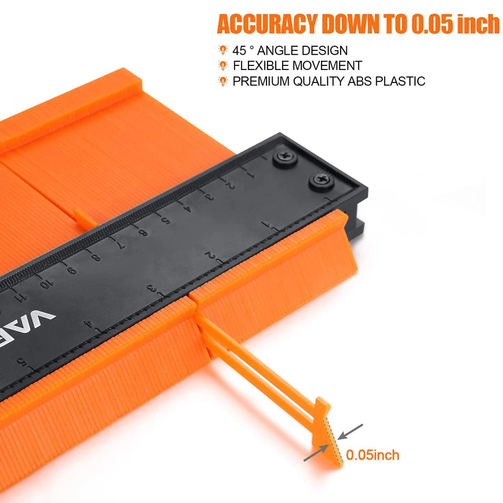 Precision Contour Gauge with Lock – Shape Duplicator Tool for Woodworking, Tiling & DIY Projects