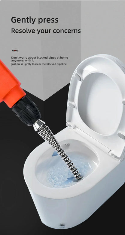 Heavy-Duty Drain Cleaning Spring – Manual Pipe Unclogging Tool (1M to 5M)