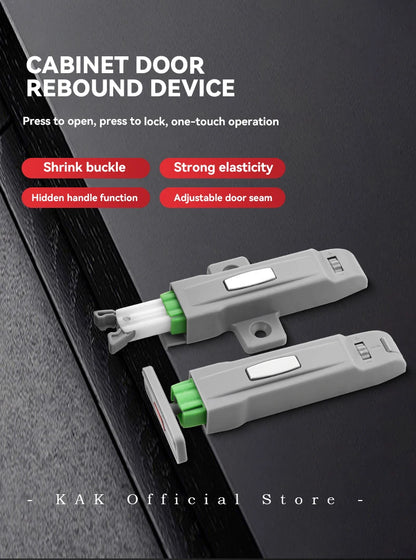 5-Pack Push-to-Open Cabinet Latches – Adjustable Hidden Door Catch