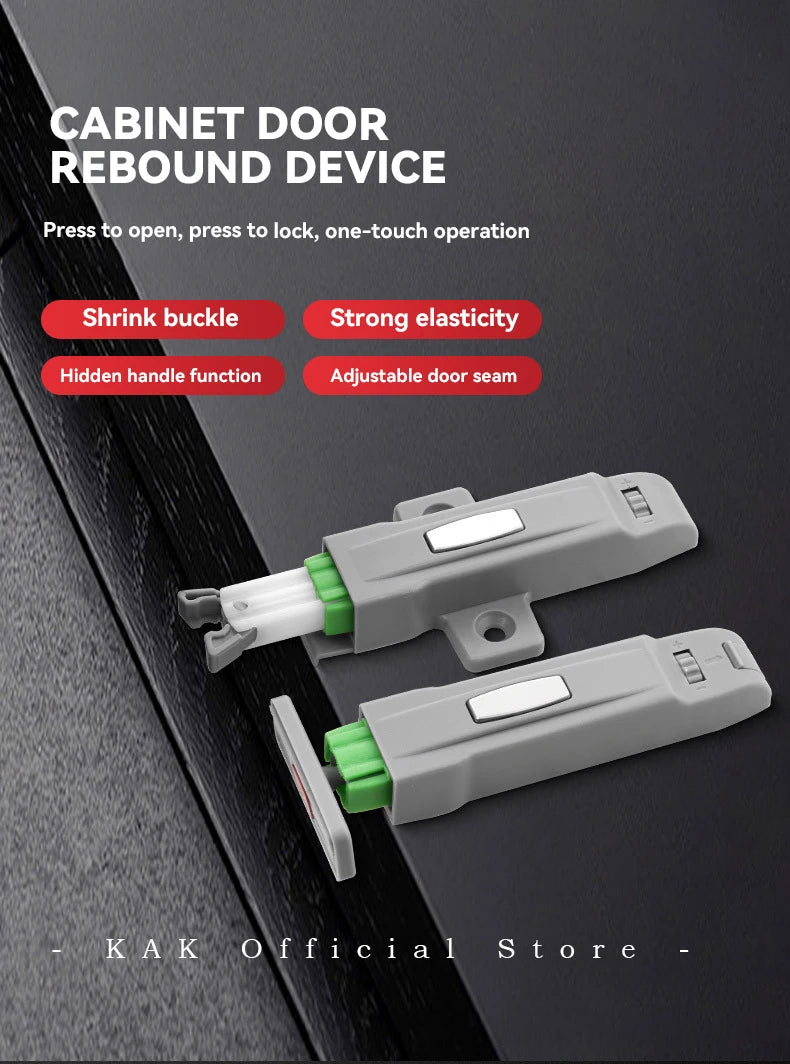 5-Pack Push-to-Open Cabinet Latches – Adjustable Hidden Door Catch