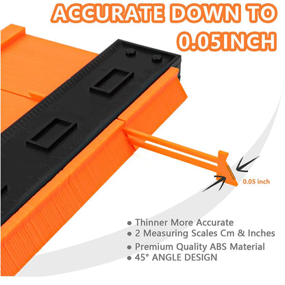 Precision Contour Gauge with Lock – Shape Duplicator Tool for Woodworking, Tiling & DIY Projects