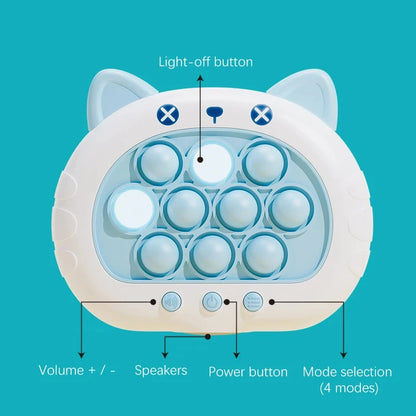 Interactive Light-Up Whack-A-Mole Game Console for Kids