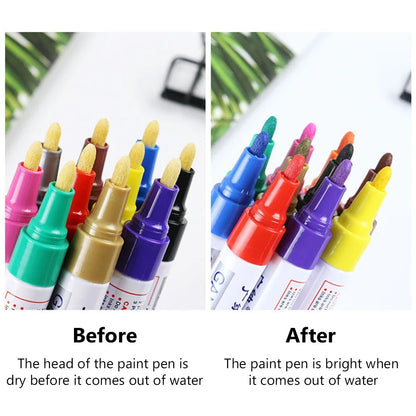 Write on Anything — Waterproof Paint Marker Set (12 Colors)