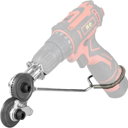 Drill-Powered Sheet Metal Cutter Head (Burr-Free Disc Shear)