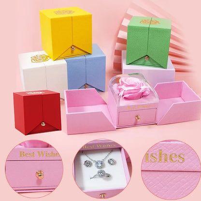 Eternal Rose Jewelry Gift Box with Drawer