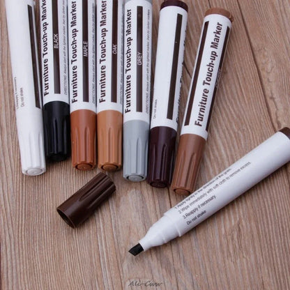 Furniture Repair Marker & Wax Stick Set – Easily Fix Scratches & Scuffs