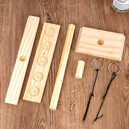 Handmade Wooden Hook and Ring Toss Game - Fun for Indoors and Outdoors