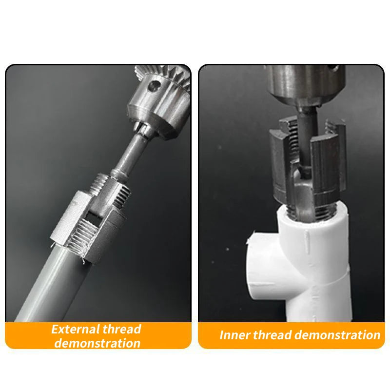 Dual-Function Pipe Threading Tool – Internal & External Threads for Plastic Pipes