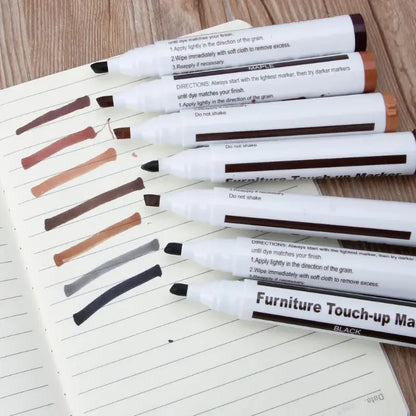 Furniture Repair Marker & Wax Stick Set – Easily Fix Scratches & Scuffs