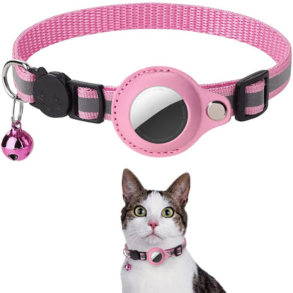 Never Lose Your Cat Again — AirTag Collar with Safety Buckle