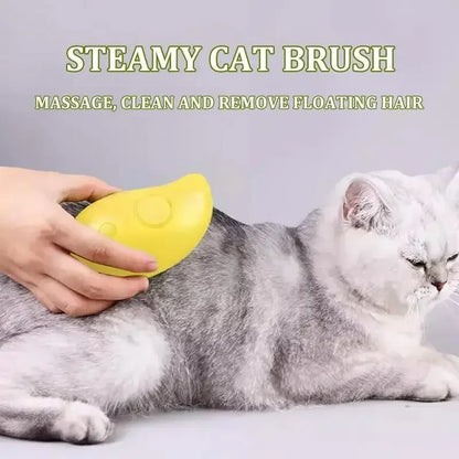 Electric Cat Steam Brush with Gentle Massage Function