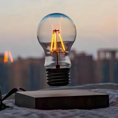 Magnetic Levitating LED Lamp with Wooden Base