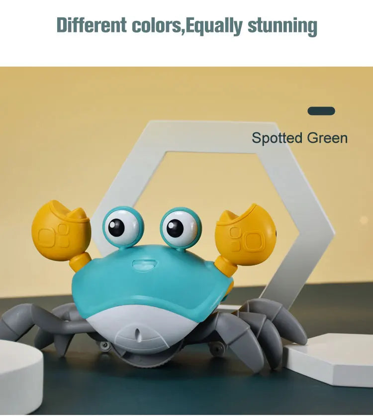 Interactive Crawling Crab Toy with Music and Obstacle Avoidance