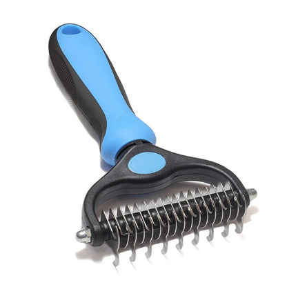 Professional Dual-Head Pet Deshedding Brush & Knot Remover