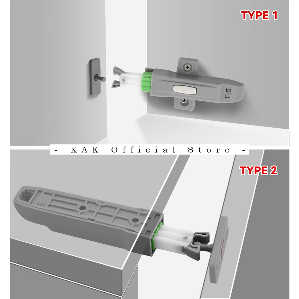 5-Pack Push-to-Open Cabinet Latches – Adjustable Hidden Door Catch