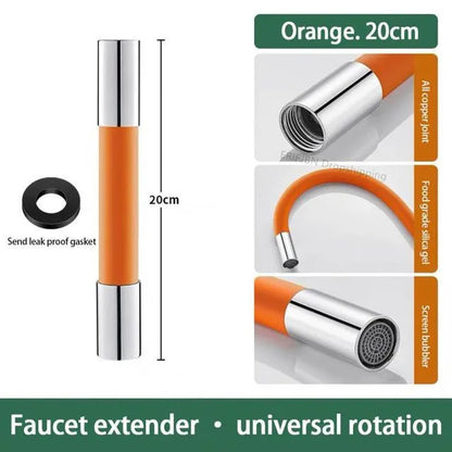 360° Rotating Flexible Faucet Extender with Universal G1/2 Connector