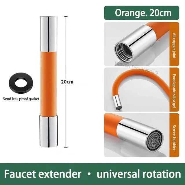 360° Rotating Flexible Faucet Extender with Universal G1/2 Connector