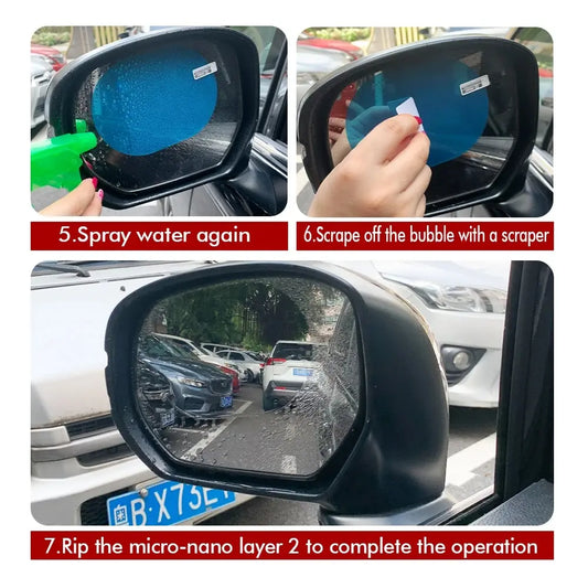 Waterproof Anti-Fog Rearview Mirror Protective Film