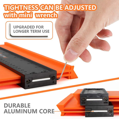 Precision Contour Gauge with Lock – Shape Duplicator Tool for Woodworking, Tiling & DIY Projects