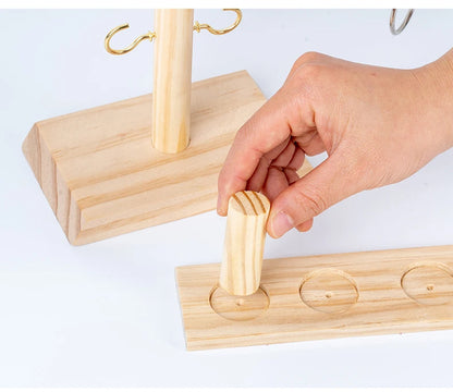 Handmade Wooden Hook and Ring Toss Game - Fun for Indoors and Outdoors