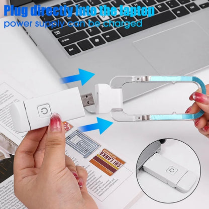 Ultra-Compact USB Rechargeable Book Light with Adjustable Brightness