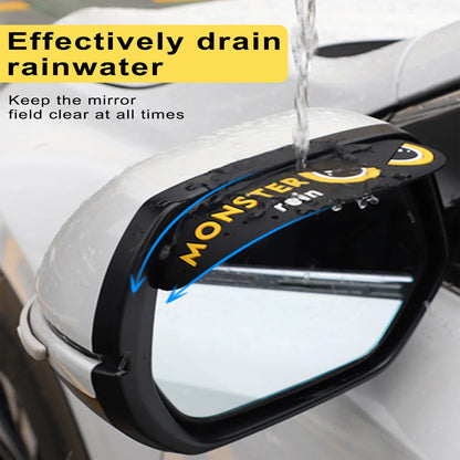 2PCS Universal Rearview Mirror Rain Shield - Waterproof & Anti-Fog Protector