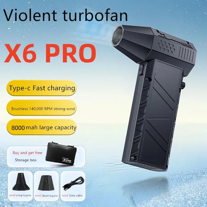 X6 TurboJet – 140,000 RPM Handheld Air Blower & Vacuum Cleaner with High-Capacity Battery