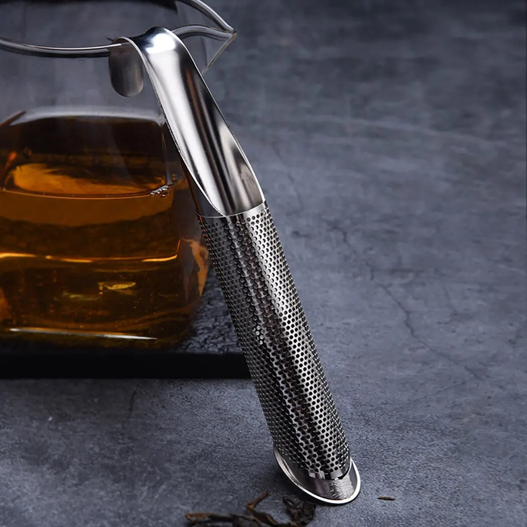 Stainless Steel Tea Infuser Stick – Sleek Loose Leaf Tea Strainer with Hook