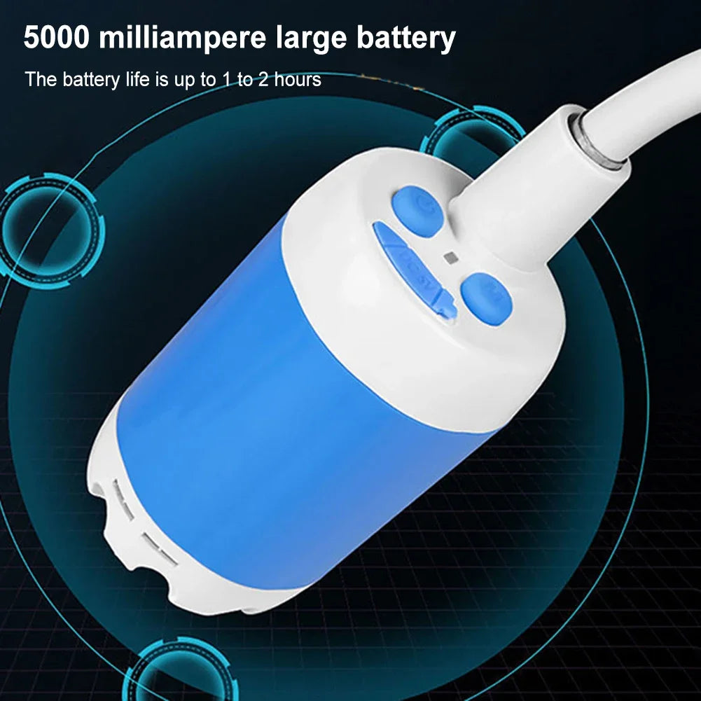 Portable Rechargeable Camping Shower Pump – Digital Display 6000mAh Outdoor Shower System