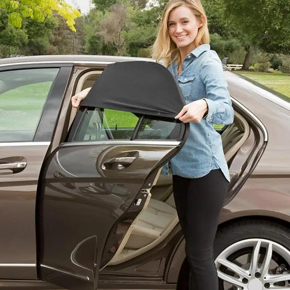 Universal Car Window Sunshade Mesh Curtains – UV Protection & Privacy