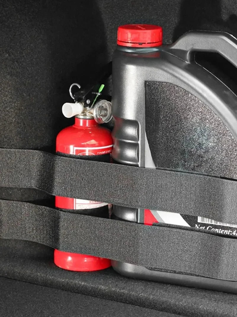 Adjustable Car Trunk Organizer Strap – Fire Extinguisher & Gear Fixing Belt