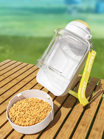 2-in-1 Portable Dog Water and Food Dispenser Bottle