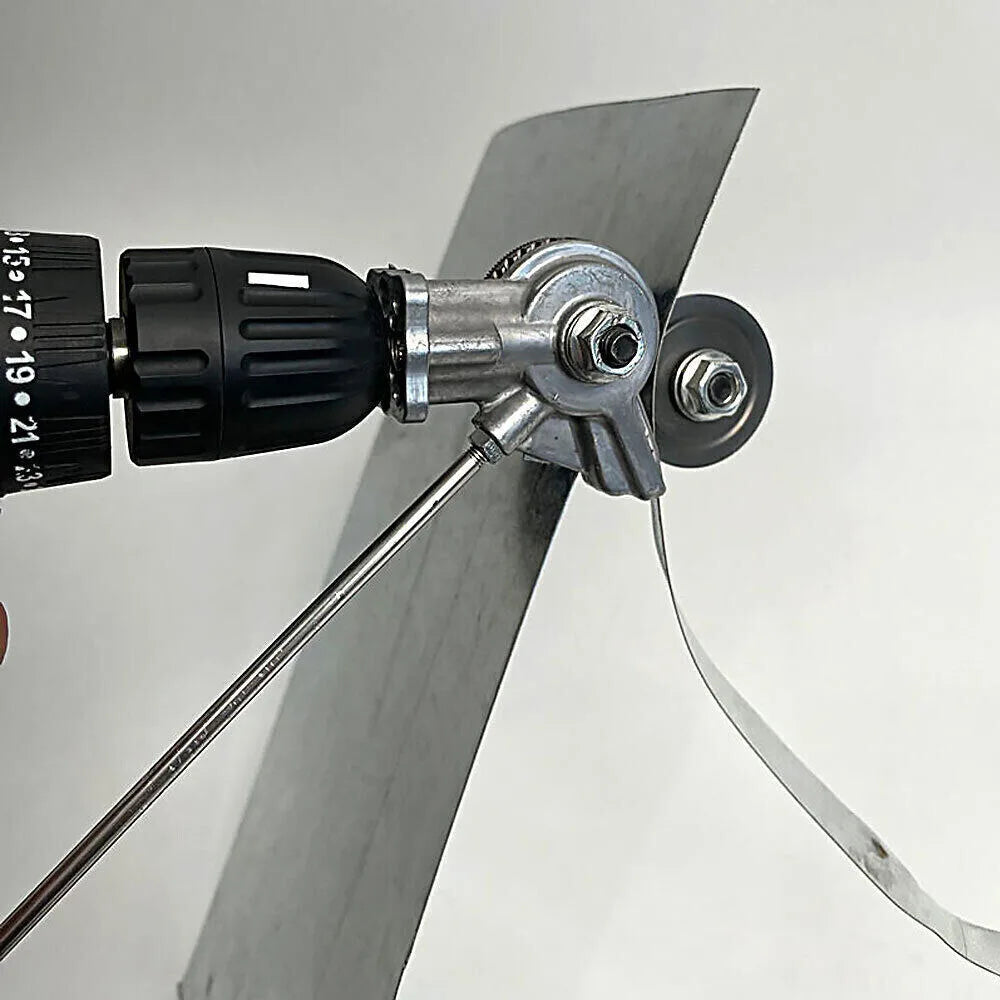 Drill-Powered Sheet Metal Cutter Head (Burr-Free Disc Shear)