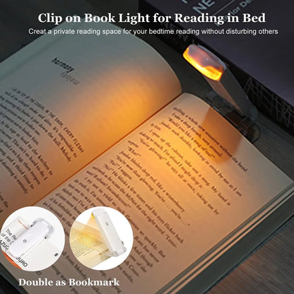 Ultra-Compact USB Rechargeable Book Light with Adjustable Brightness