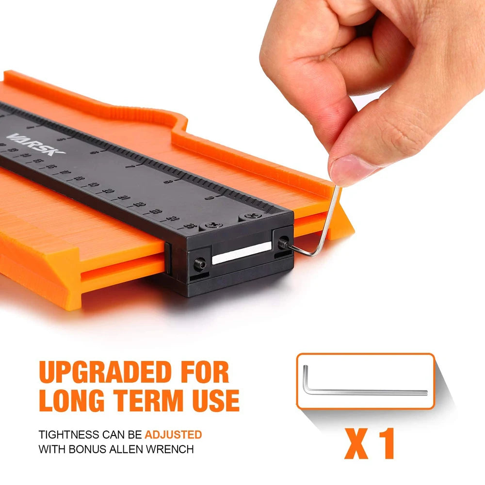 Precision Contour Gauge with Lock – Shape Duplicator Tool for Woodworking, Tiling & DIY Projects